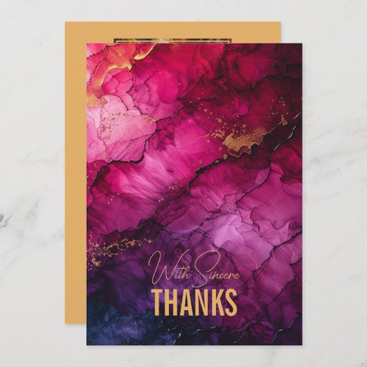 Met foto Celestial Elegance Marble Symphony Bedankkaart (Voorkant / Achterkant)