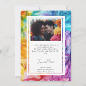 ❤️Met foto Dank u Eetherische Bloom Bedankkaart (Achterkant)