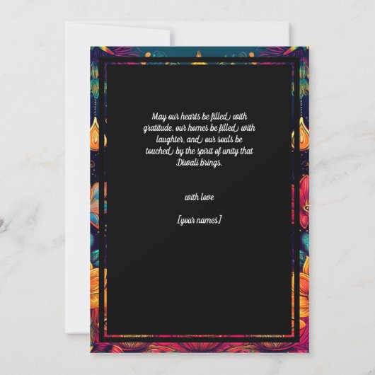 Met foto Diwali Night Glow (Achterkant)