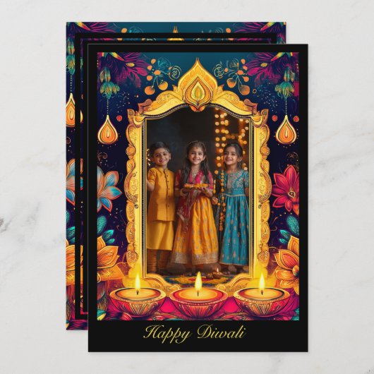 Met foto Diwali Night Glow (Voorkant / Achterkant)