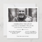 Met Foto Elegant Minimalistische Viering van het L Kaart (Voorkant)