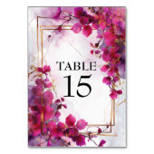 💍Met foto Fuchsia Enchantment Waterverf Kaart (Voorkant)