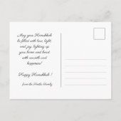 Met foto🕎 Gelukkig Chanoeka, Menorah, aanpasbaar Briefkaart (Achterkant)