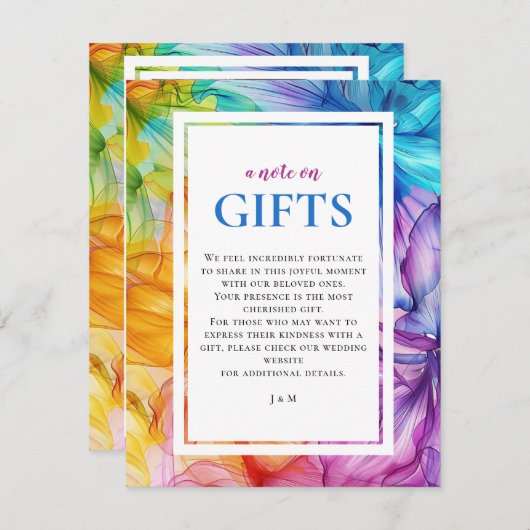 Met foto GIFT kaart Eetherische Bloom (Voorkant / Achterkant)