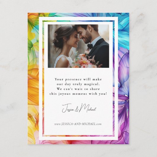 Met foto GIFT kaart Eetherische Bloom (Achterkant)