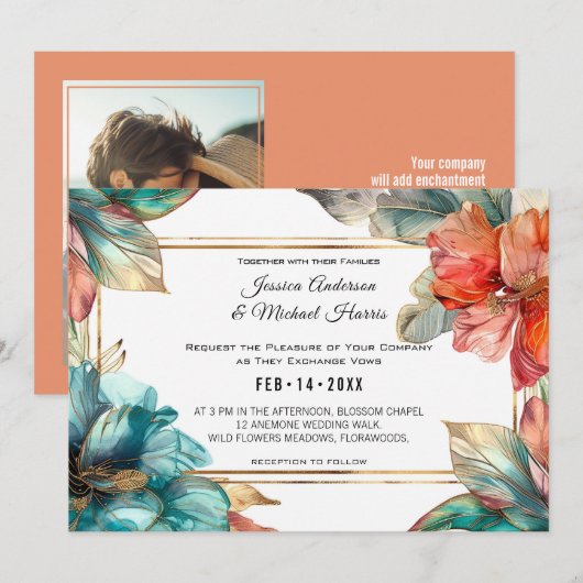 Met foto Hibiscus Serenade Paradise Kaart (Voorkant / Achterkant)