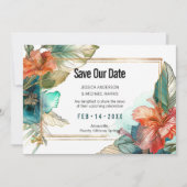 Met foto Hibiscus Serenade Paradise Save The Date (Voorkant)