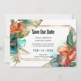 Met foto Hibiscus Serenade Paradise Save The Date