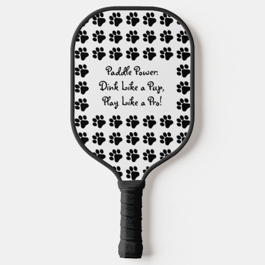 Met Foto, Initialen en tekst Paw-some Pickleball Paddle (Achterkant)