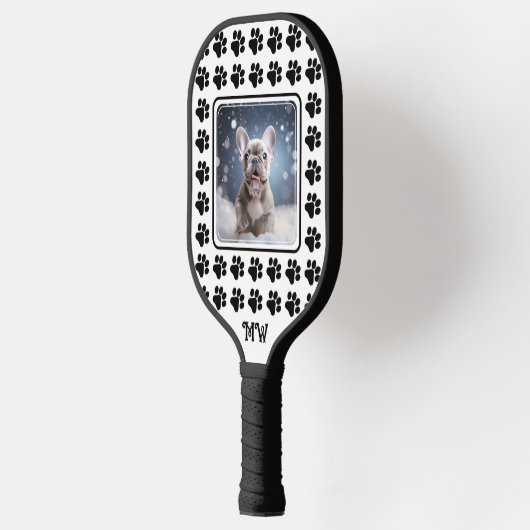 Met Foto, Initialen en tekst Paw-some Pickleball Paddle (Links)