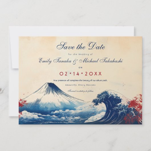 Met foto Japonesque Harmony met Fuji Save The Date (Voorkant)