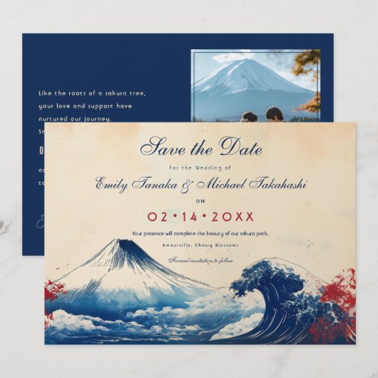 Met foto Japonesque Harmony met Fuji Save The Date (Voorkant / Achterkant)