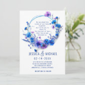 💍 Met foto Korenbloemen en Lavendel Bliss Kaart (Staand voorkant)