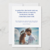 💍 Met foto Korenbloemen en Lavendel Bliss Kaart (Achterkant)