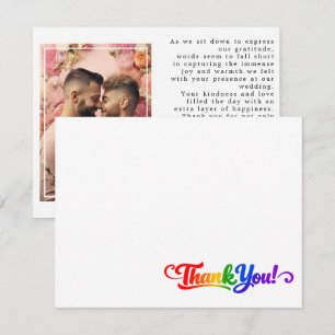 Met foto LGBTQ+ Bloeien Samen Bedankkaart