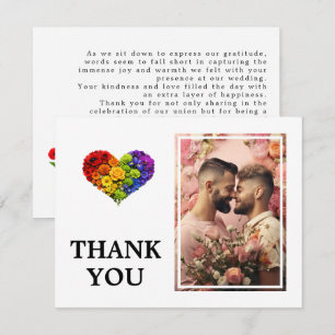 Met foto LGBTQ+  Bloeien Samen Bedankkaart