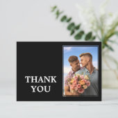🌈 met foto LGBTQ Eeuwige Eenheid bruiloft Bedankkaart (Staand voorkant)