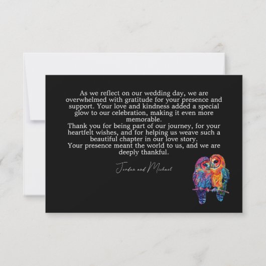 🌈 met foto LGBTQ Eeuwige Eenheid bruiloft Bedankkaart (Achterkant)