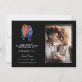 🌈 met foto LGBTQ Eeuwige Eenheid bruiloft Save The Date (Achterkant)