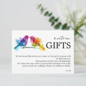 Met foto LGBTQ+ notitie op Gifts Regenboog Lovebir Informatiekaartje (Staand voorkant)