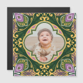 Met foto Olive en lavender Azulejos magnetisch (Voorkant / Achterkant)