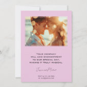 Met foto, roze weide bloeit kaart (Achterkant)