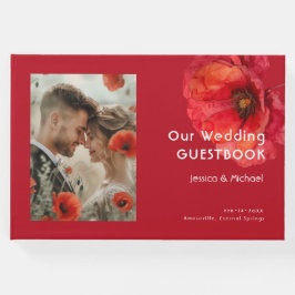 Met foto Scarlet Petal Elegance Gastenboek