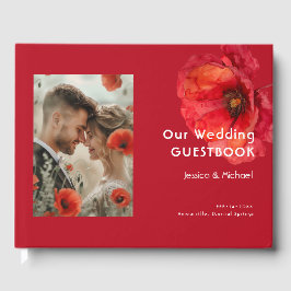 Met foto Scarlet Petal Elegance Gastenboek