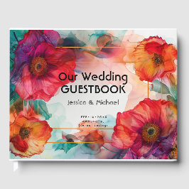 Met foto Scarlet Petal Elegance Gastenboek