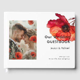 Met foto Scarlet Petal Elegance Gastenboek