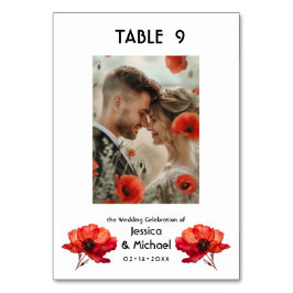 Met foto Scarlet Petal Elegance Kaart