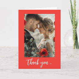 Met foto Scarlet Petal Serenade Bedankkaart