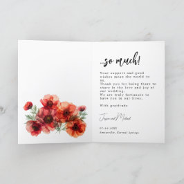 Met foto Scarlet Petal Serenade Bedankkaart