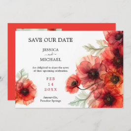 Met foto Scarlet Petal Serenade Kaart