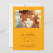 🌻 met foto Sunny Petals & Scarlet Blooms Save The Date (Achterkant)