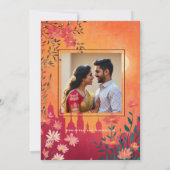 Met foto Sunset Serenade bruiloft Kaart (Achterkant)