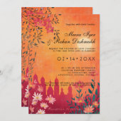 Met foto Sunset Serenade bruiloft Kaart (Voorkant / Achterkant)