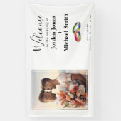 Met foto 🌈 Verstrengeld in trots Spandoek (Verticaal)