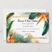 Met foto Vogels van Paradise Bliss Save The Date (Voorkant)