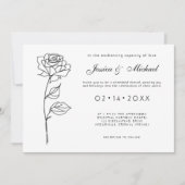 Met fotominimalistische Timeless Bloom-uitnodiging Kaart (Voorkant)