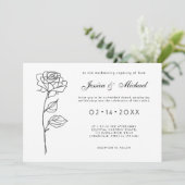 Met fotominimalistische Timeless Bloom-uitnodiging Kaart (Staand voorkant)