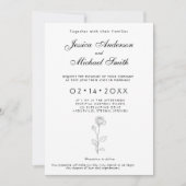 Met fotominimalistische Timeless Bloom-uitnodiging Kaart (Voorkant)