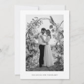 Met fotominimalistische Timeless Bloom-uitnodiging Kaart (Achterkant)