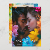 Met foto's Eetherische Bloom Save The Date (Voorkant / Achterkant)