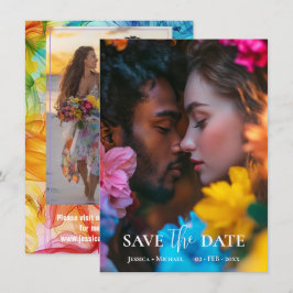 Met foto's Eetherische Bloom Save The Date