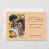 Met foto🌻Zonnebloem en Poppy Reverie Save The Date (Achterkant)