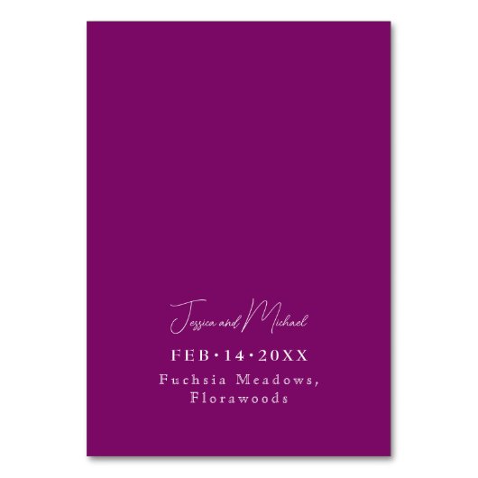 💍Met Fuchsia Betovering: Waterverf Kaart (Achterkant)