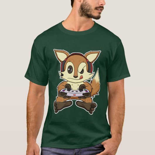 Met gamecontroller I Grappig gamen I Gamer g T-shirt (Voorkant)