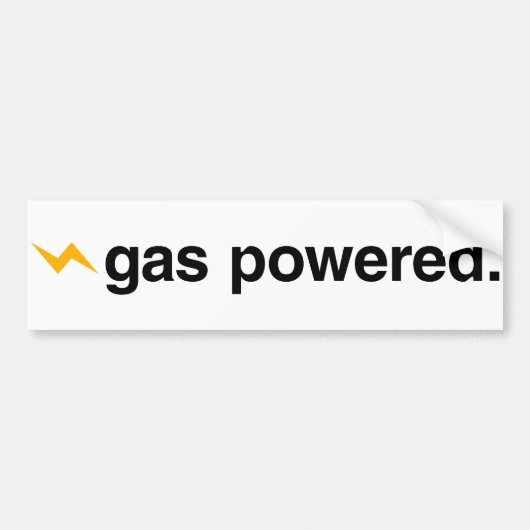 met gas bumpersticker (Voorkant)