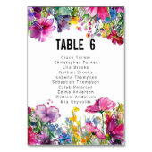 Met gastenlijst 2 zijdige weidebloemen kaart (Achterkant)